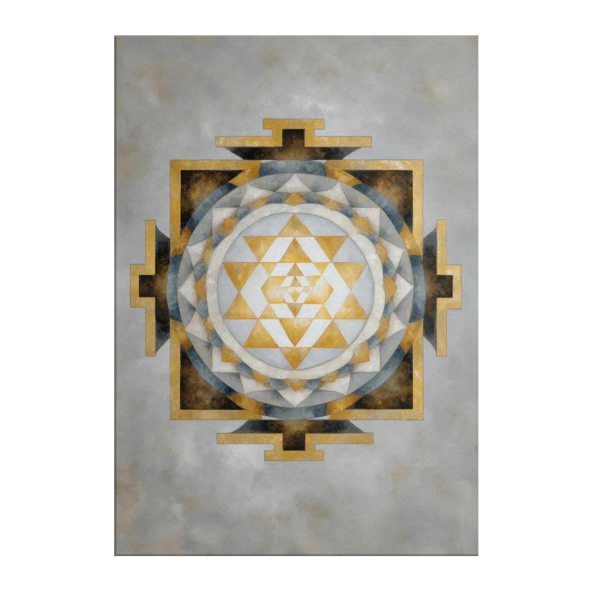 Contemporary Sri Yantra Wall Art | Calm Geometry Within – CASOPRA